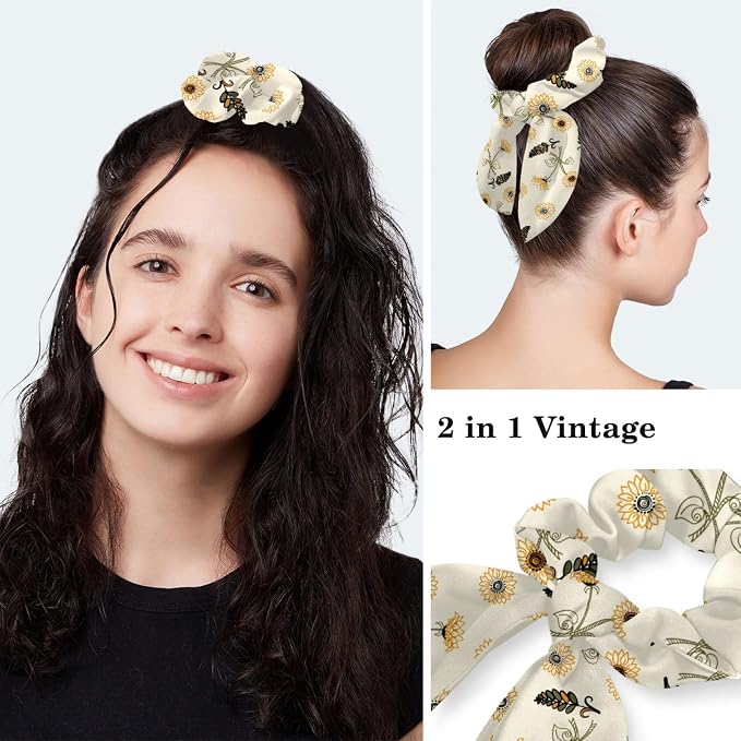 Women Working Cap with Buttons Bouffant Hat Autumn Leaves Nurse Scrub Caps Long - Image 5