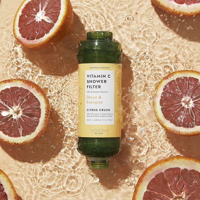 VOESH Vitamin C Shower Filter Duo, Citrus Crush, Shower Aromatherapy, Water - Image 2