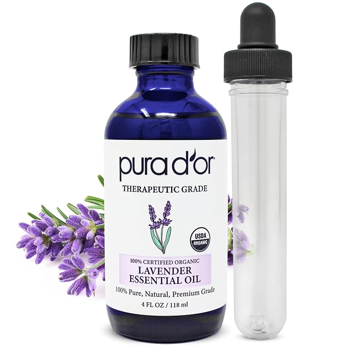 PURA D'OR Organic Lavender Essential Oil 100% Pure & Natural Therapeutic Grade by PURADOR