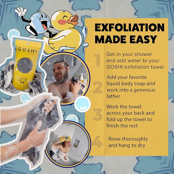 GOSHI Exfoliating Shower Towel - Image 6