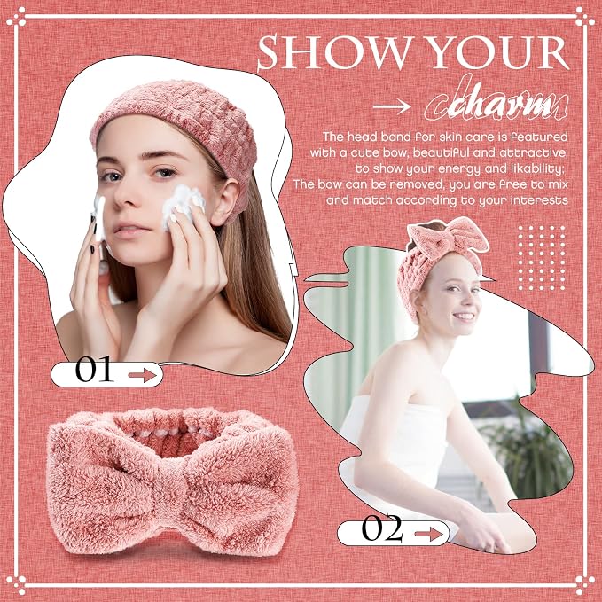 Yunlly 20 Pcs Spa Headband for Women 4 Inches Width Facial Makeup Hair Band - Image 4