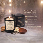 Vanilla & Cedarwood Candle, Luxury Scented Soy Candle 7oz, Cozy Sweet Fragrance - Image 2