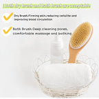 Dry Brushing Body Brush with Contoured Wooden Handle, Natural Bristle - Image 5