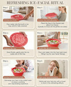 Face Ice Bath Bowl with Built-in Ice Tray, Collapsible Silicone Face Bowl - Image 9