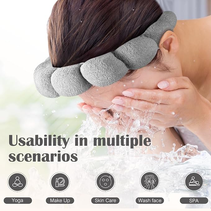 Ztomine Spa Headbands for Washing Face or Facial, Terry Cloth Headband Wash - Image 2