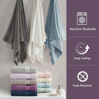 Madison Park Turkish 100% Cotton Towel Set, 600Gsm Luxury Premium Weight - Image 6