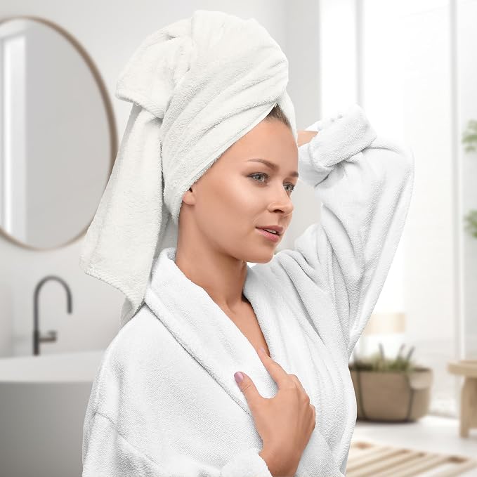 Avalon Towels Luxury 8 Piece White Towels Set, 2 Bath Towels, 2 Hand Towels and - Image 2