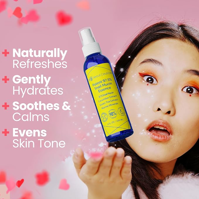 SeoulCeuticals Korean Face Mist 97.5% Snail Mucin Essence - Image 2