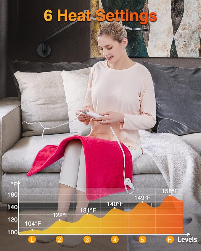 WOOMER Extra Large Heating Pad, Heat Pad - Image 2