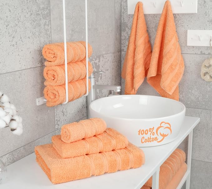 American Soft Linen Luxury 6 Piece Towel Set, 2 Bath Towels 2 Hand Towel 2 - Image 2