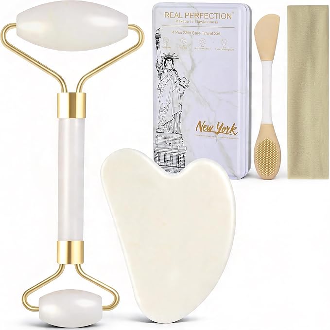 Real Perfection Gua Sha Facial Tools Face Roller by Real+Perfection