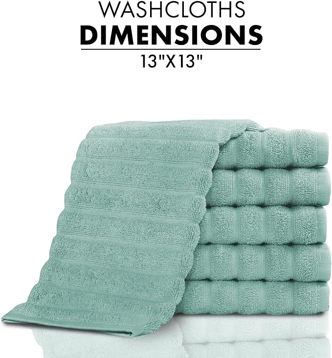 Classic Turkish Towels CTT Luxurious 100% Turkish Cotton Washcloths 6 Pack - Image 5