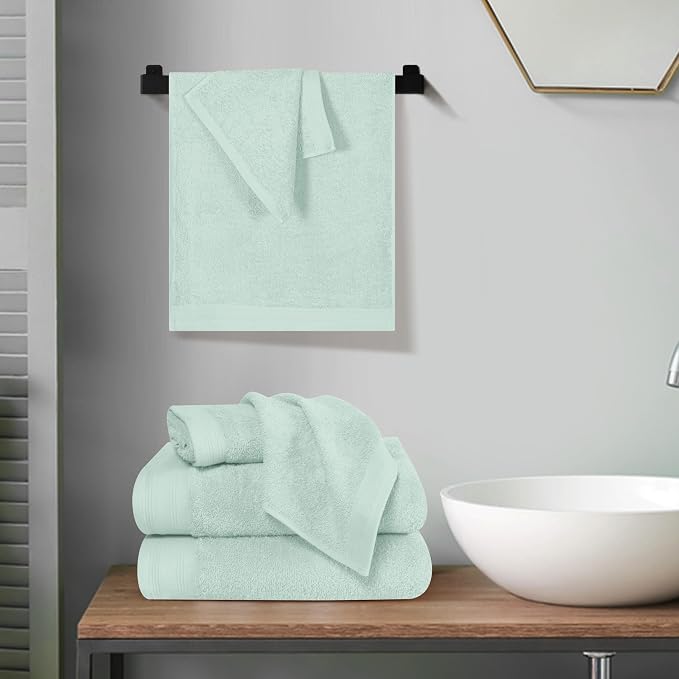 Ultra Soft 6 Pack Cotton Towel Set, Contains 2 Bath Towels 28x55 inch, 2 Hand - Image 4
