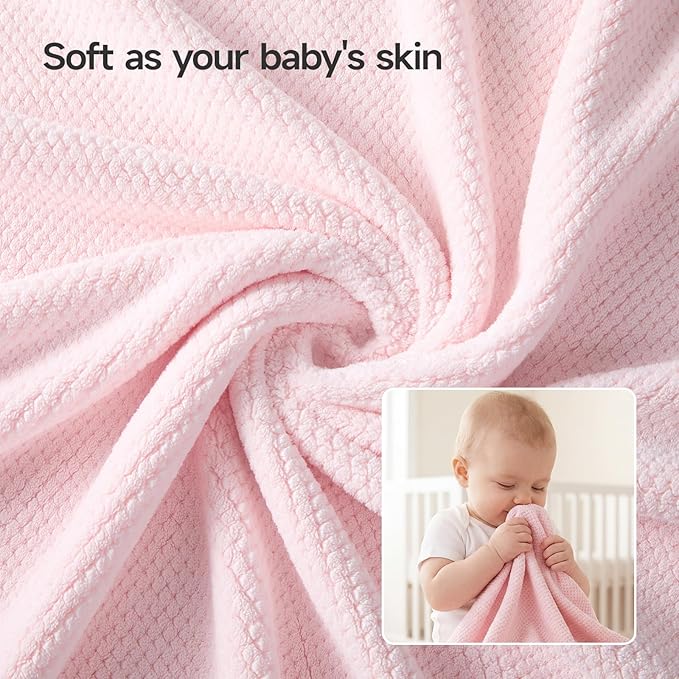 REDKISS 6 Piece Pink Towel Set, Extra Large Microfiber Bathroom Towels Set - Image 5