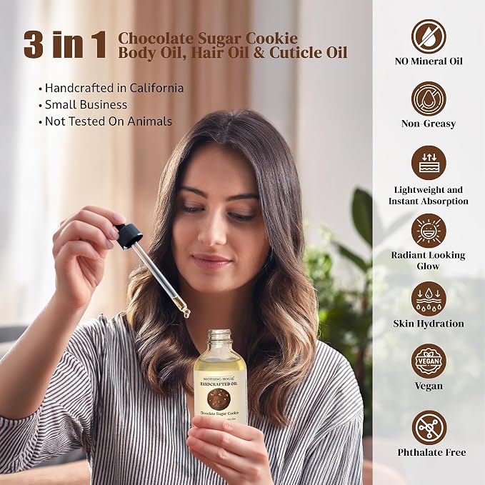 Chocolate Sugar Cookie Body Oil: Moisturizing Body Oil - Image 5