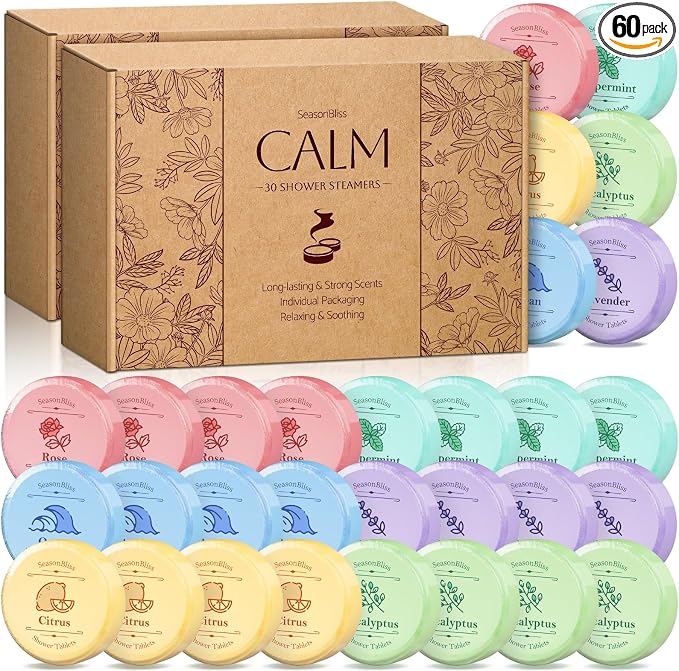 Shower Steamers 60 PCS with Individually Wrapped, Shower Bombs by Unknown