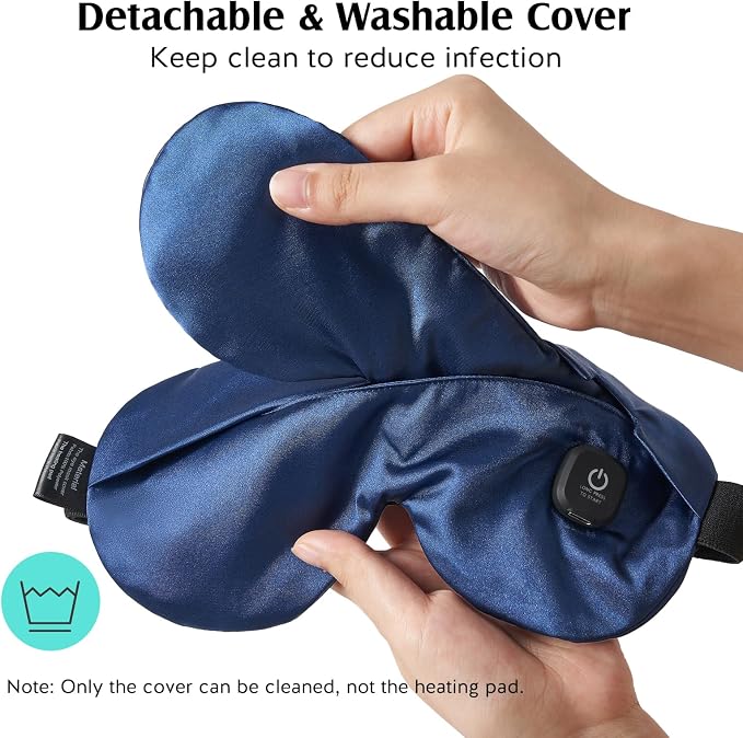 YFONG Cordless Heated Eye Mask for Dry Eyes, Warm Eye Compress for Stye - Image 5