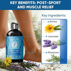 8 oz - Relief & Relax Sore Muscle Massage Oil - Soothes Muscles & Joint with - Image 2
