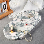 Koville Natural Marble Tray for Bathroom Countertop, Marble Vanity Trays for - Image 5