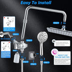 VXV 10 inch Filtered Shower Head, 7 Settings High Pressure Dual Shower Heads - Image 8