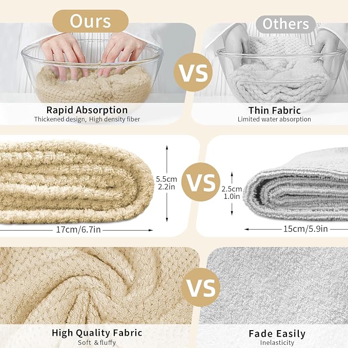 my novel things 3 Pack Microfiber Hair Towel Wrap - Image 2