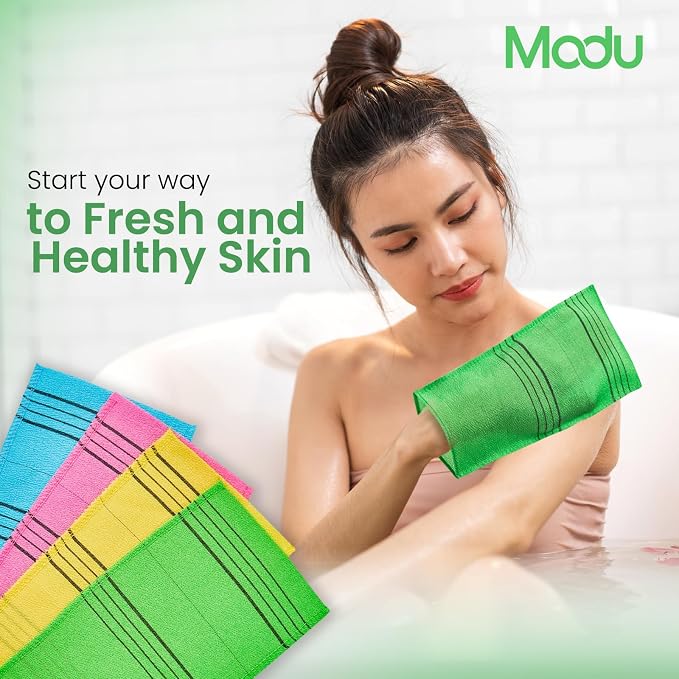 Modu Korean Exfoliating Mitts Large 5PCS – Exfoliating Gloves Body Scrubber - Image 8