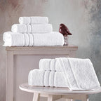 Hawmam Linen White 6 Piece Bath Towels Set - Image 2