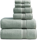 Springtree Home Luxury Bamboo Rayon Bath Towel Set 6 Piece Set | 35% Bamboo by SpringtreeHome