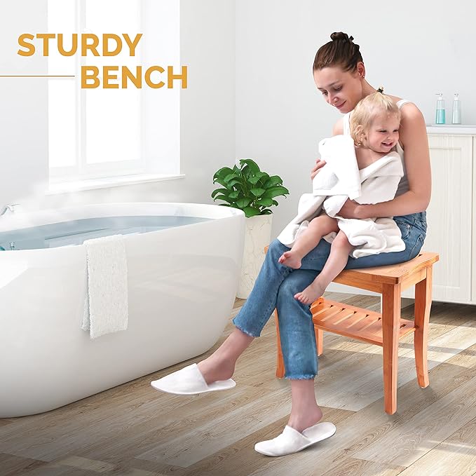 Bamboo Shower Bench - Image 6