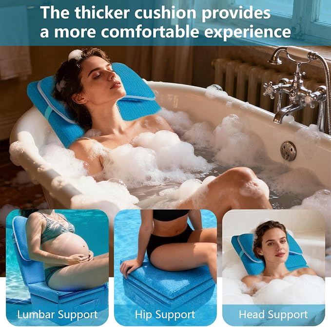 Hot Tub Booster Seat for Adults, Adjustable 3 Heights up to 8.7", Backrest and - Image 4