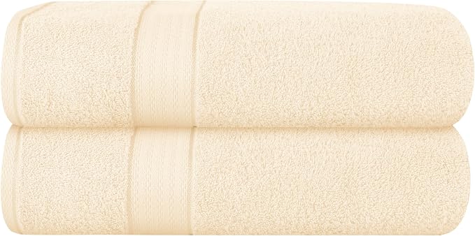 GLAMBURG 700 GSM Premium Cotton 2-Pack Oversized Extra Large Bath Sheet Set by GLAMBURG