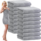 SmoothNovelty 16 Pack Microfiber Bath Towels Bulk 27'' x 60'' Oversized Size by SmoothNovelty