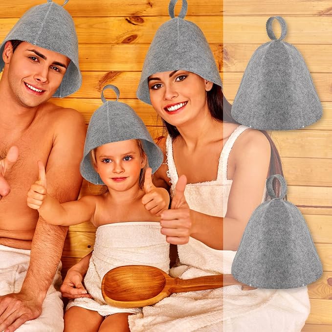 JaGely Sauna Hat for Men Women Sauna Hat Vaporarium Cap Russian Banya Cap for - Image 5