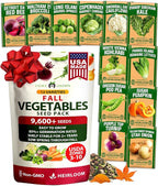 HOME GROWN 12 Fall Vegetable Seeds 9600+ Heirloom Non-GMO, High Germination by HOMEGROWN