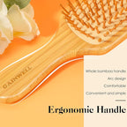 GAINWELL Bamboo Hair Brush for Hair Growth, Natural Bamboo Bristles Detangling - Image 4