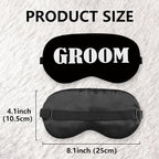 Groom Silk Eye Mask for Sleeping, Groom Black Eye Mask, Bachelorette Gifts - Image 7