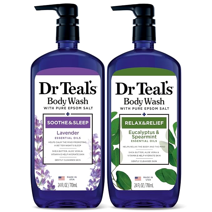 Dr Teal's Body Wash with Pure Epsom Salt, Lavender & Eucalyptus, 24 fl oz by DrTeals