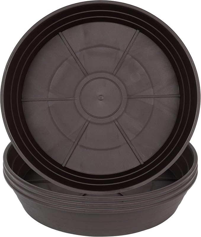 Plant Saucer 8 Inch 4 Pack 6 8 10 12 14 16 18 20 25, Plastic Plant Trays by LWALRS