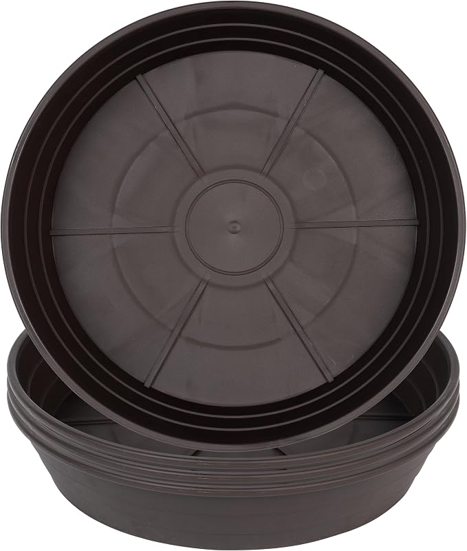 LWALRS Plant Saucer 14 Inch 4 Pack 6 8 10 12 14 16 18 20 25, Plastic Plant Trays by LWALRS