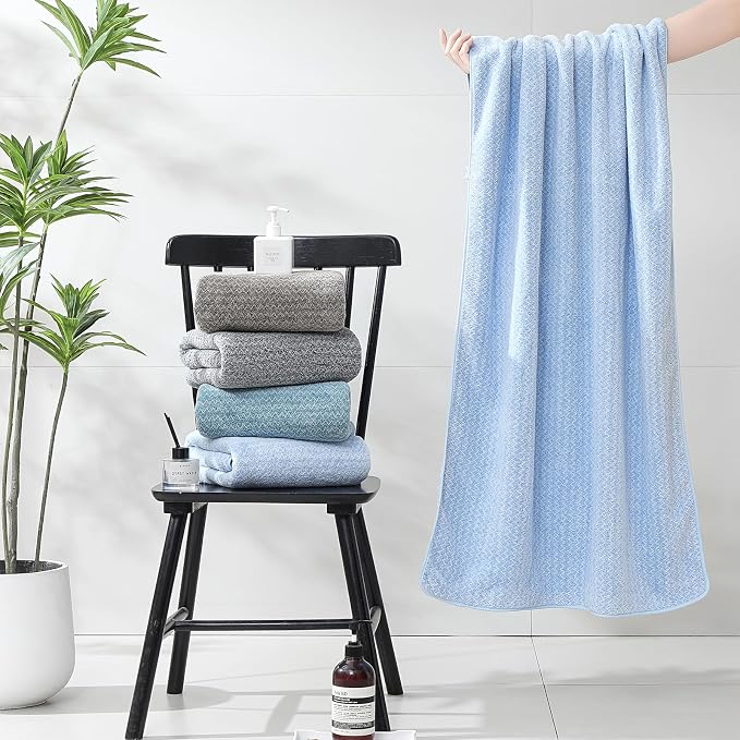Ultra Soft Bath Towel Set, 12 Piece Family Bathroom Towels Set - Image 7
