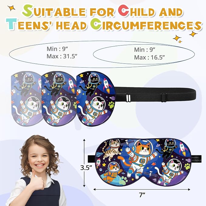 Silk Kids Sleep Mask: 100% Mulberry Silk Eye Mask, Sleeping Masks - Image 6