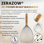 ZERAZOW® Scalp Massager with 32-Prong, Head Massager Scalp Massage Tool - Image 4