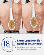 Back Scrubber Body Shower Brush: Anti Slip Long Handle Bath Brush - Image 2