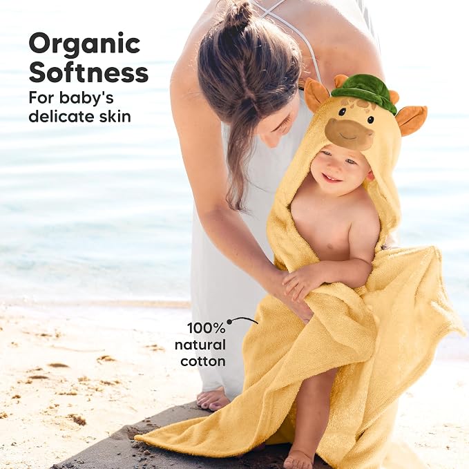 KeaBabies Organic Baby Towel - Image 4