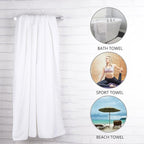 JML Large Microfiber Bath Towels, 2 Pack, Super Soft, Lint-Free Fleece Bathroom - Image 9
