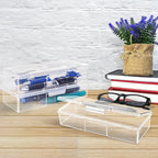 ZOOFOX 12 Pack Plastic Nail Storage Box, Stackable Pencil Case - Image 7