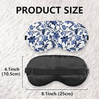 Blue and White Porcelain Silk Eye Mask - Image 7