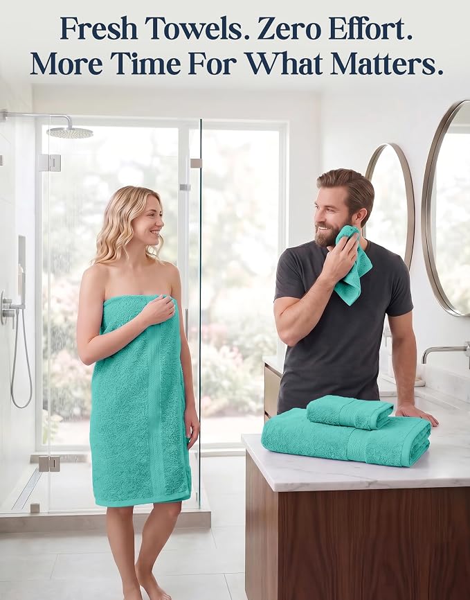 LANE LINEN 100% Cotton Bath Towel Set - Image 5