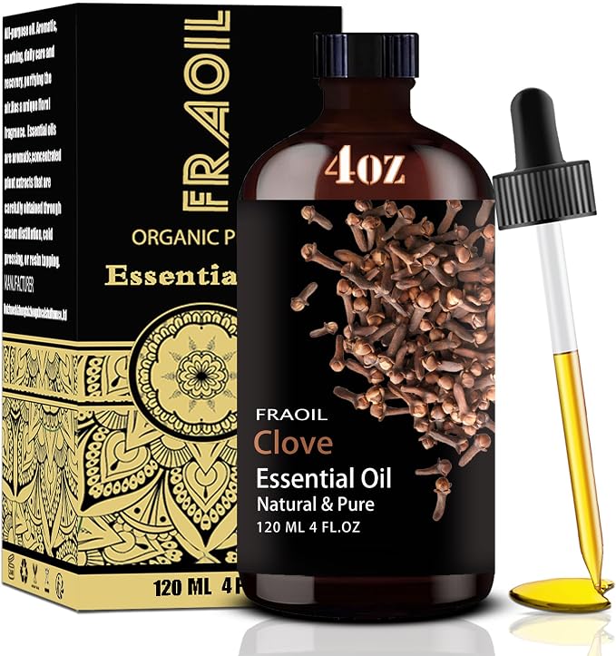 Clove Essential Oil, Clove Oil 4 Fl Oz 120ML by FRAOILESSENTIALOIL
