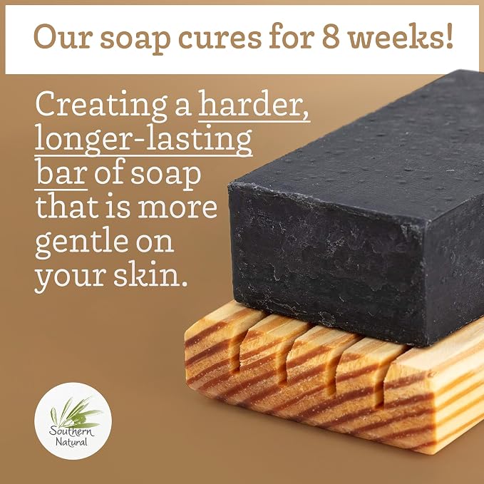 Southern Natural Activated Charcoal Soap Bar Face and Body Soap - Image 4